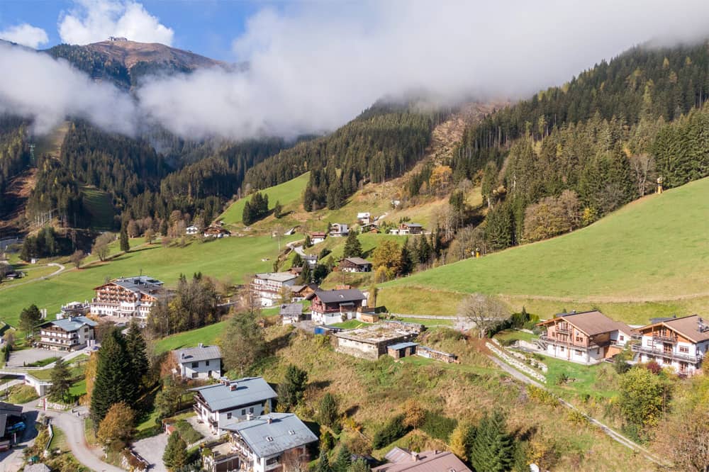 Baugrundstück mit Panoramablick am Fuße der Schmittenhöhe