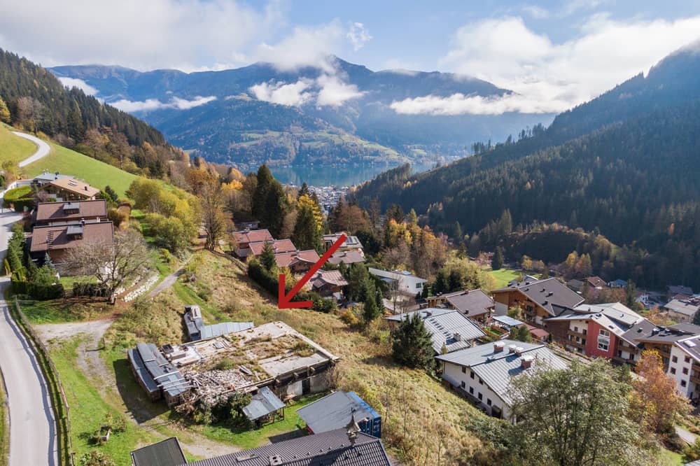 Baugrundstück mit Panoramablick am Fuße der Schmittenhöhe