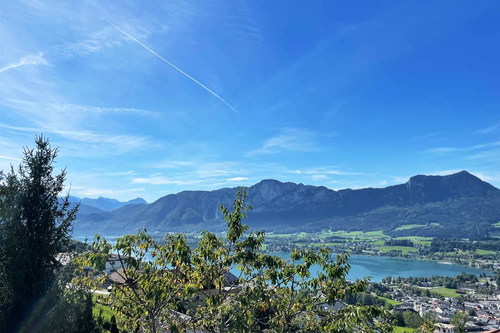 Panoramaterrassenwohnung mit Seeblick und Sauna am Mondsee