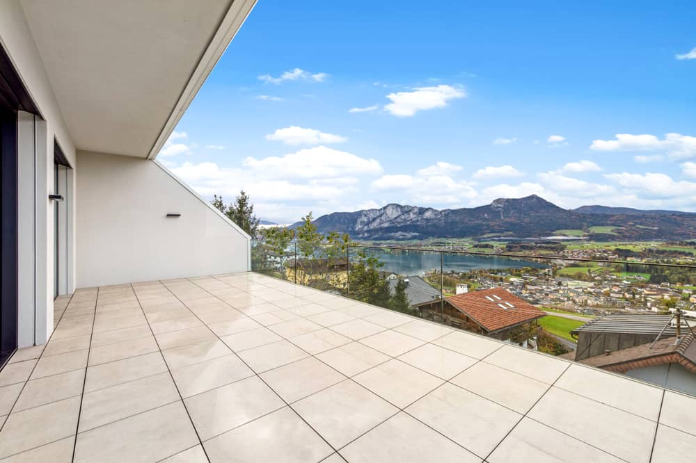 Panoramaterrassenwohnung mit Seeblick und Sauna am Mondsee