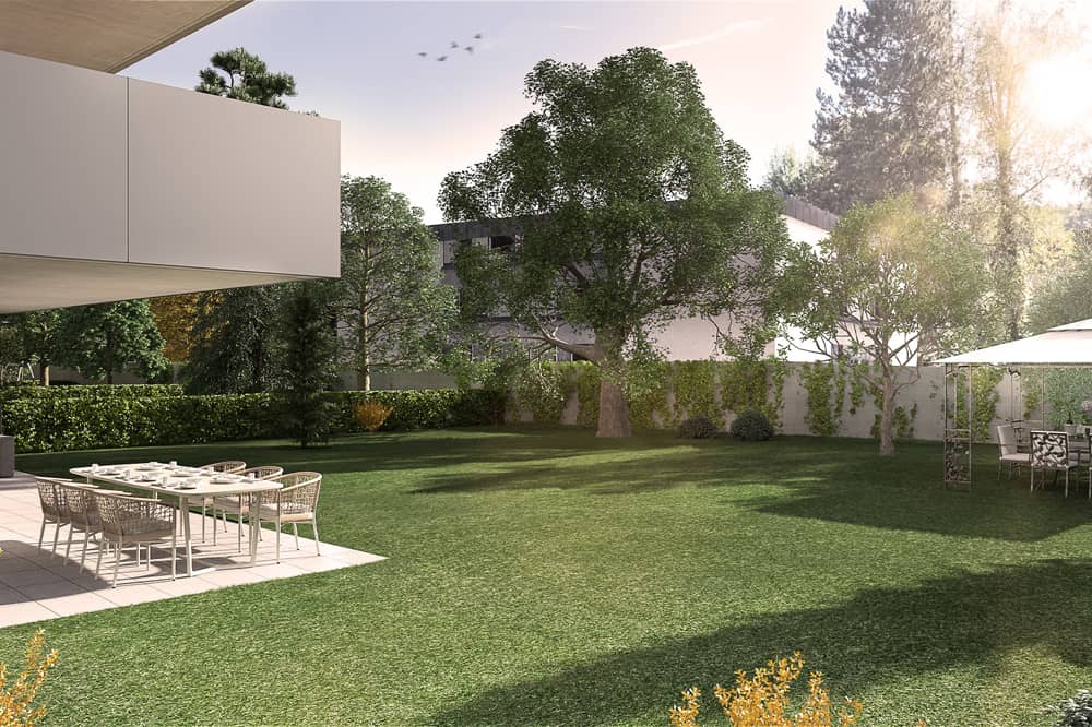 Garden apartment with terrace and private garden in Morzg