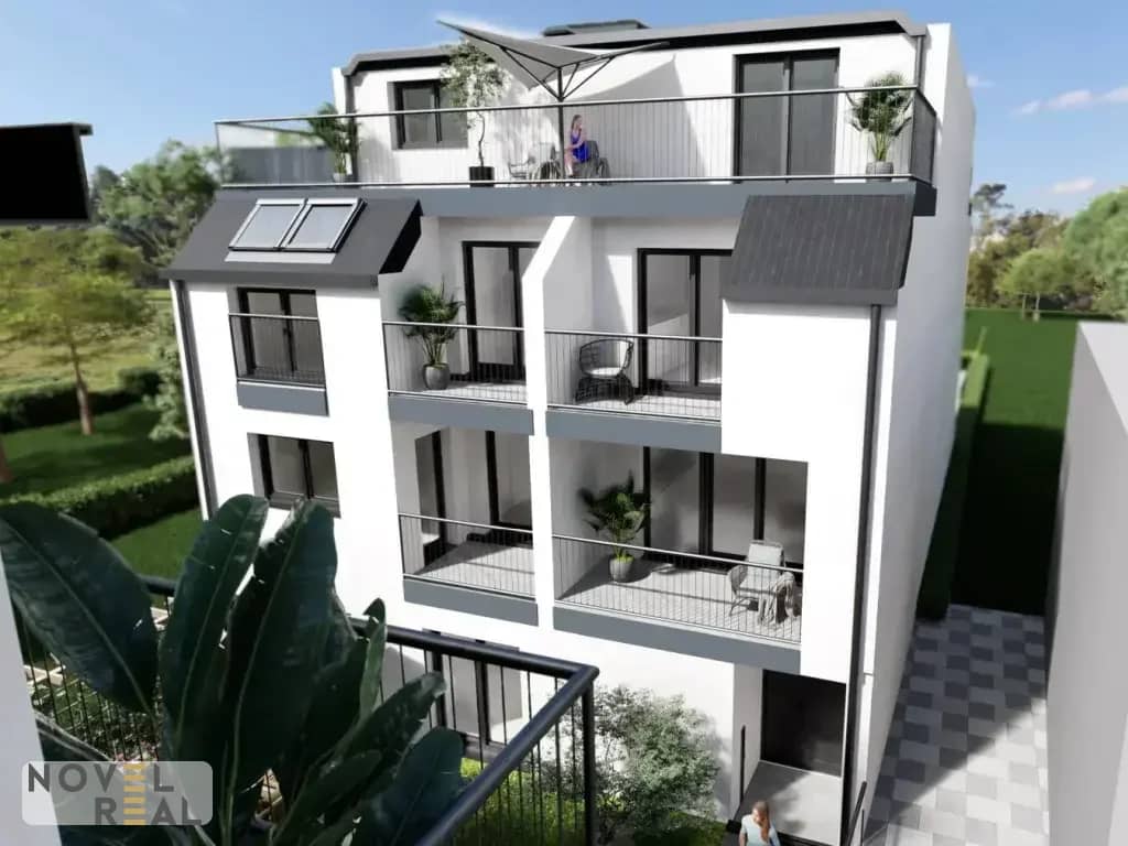 New build apartment with terrace and garden in a central location