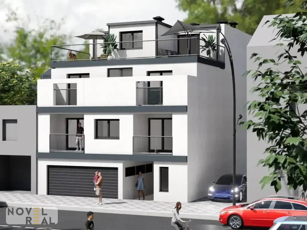 New build apartment with terrace and garden in a central location