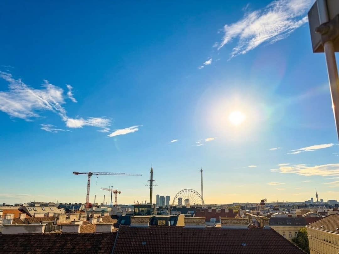 Helle Dachgeschosswohnung mit Dachterrasse und Praterblick