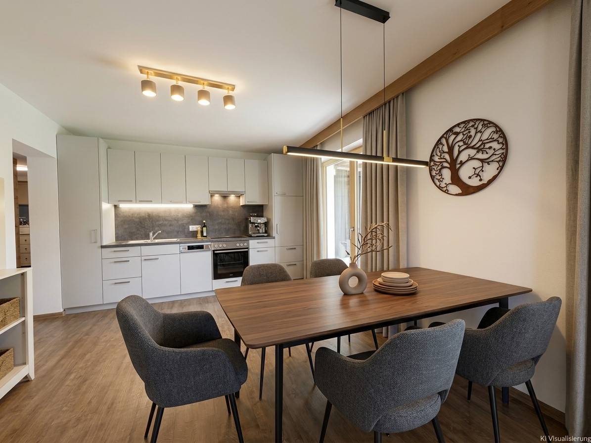 New build apartment with large terrace and mountain view