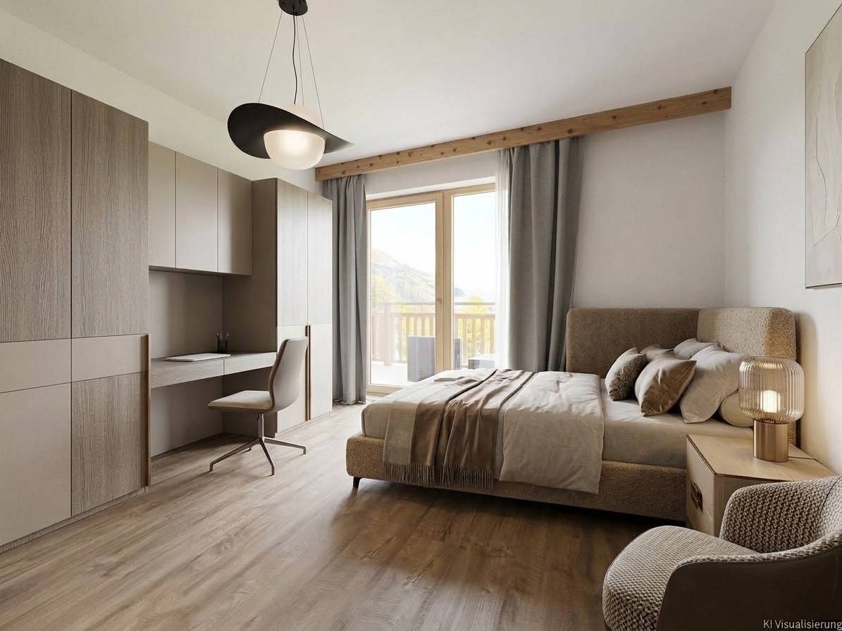 New build apartment with large terrace and mountain view
