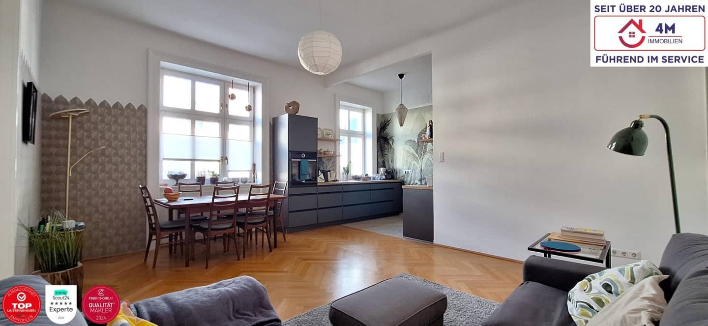 Charmantes Altbau Apartment mit Parkett und Wohnküche
