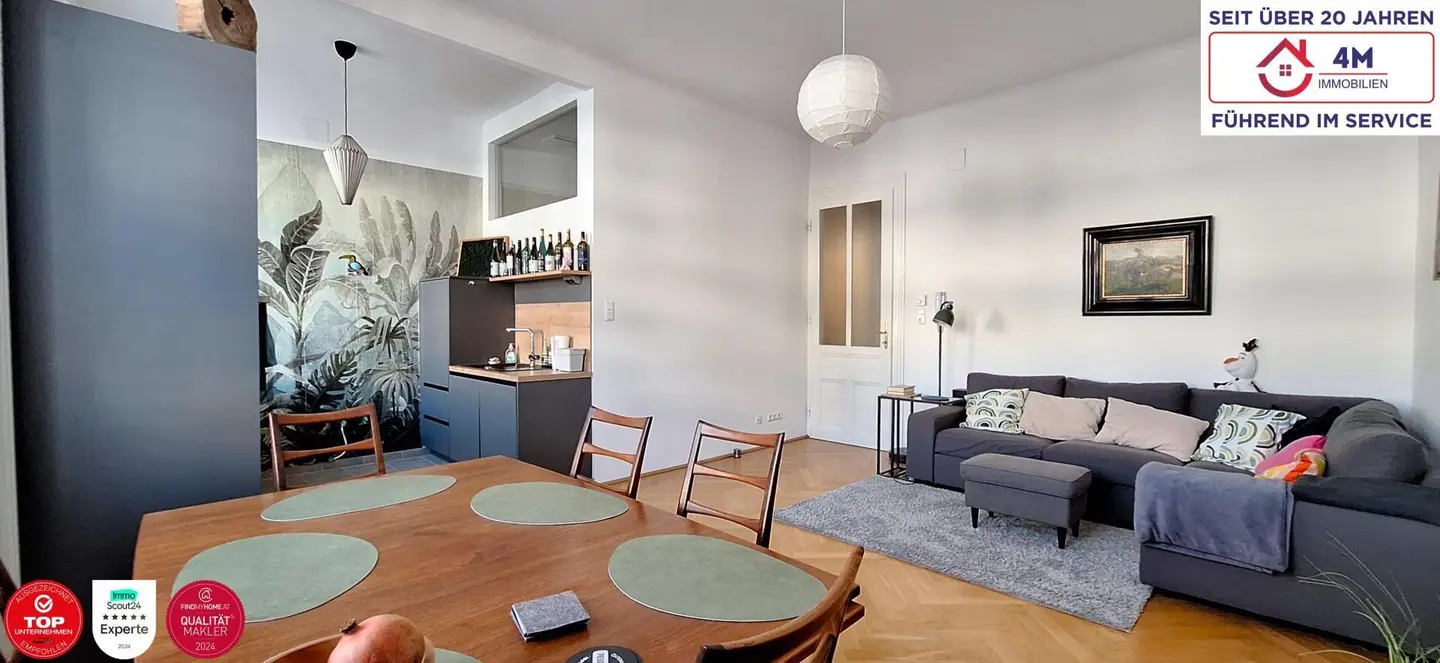 Charmantes Altbau Apartment mit Parkett und Wohnküche