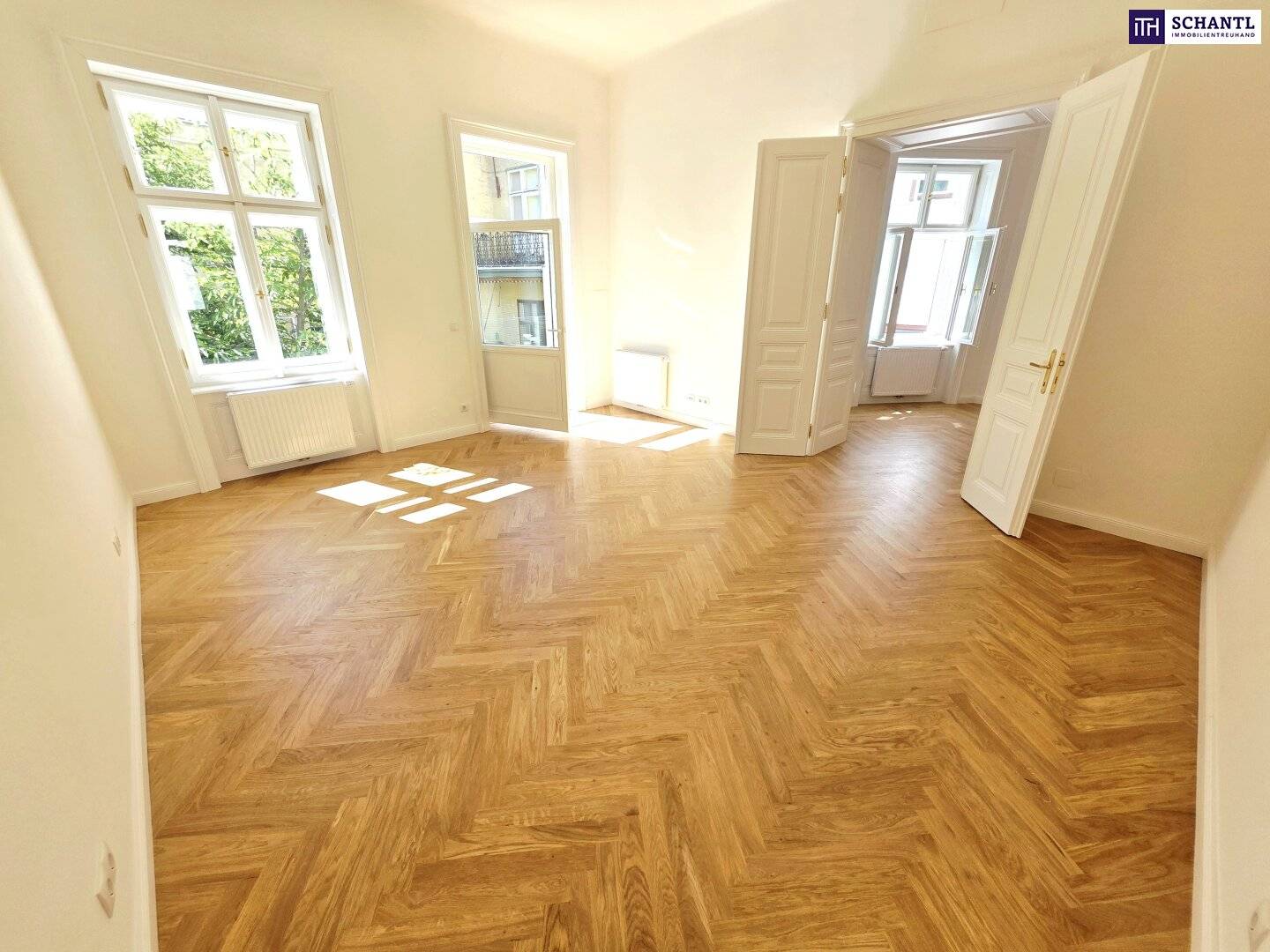 Altbauwohnung mit Flügeltüren und Hoflage nahe der Votivkirche