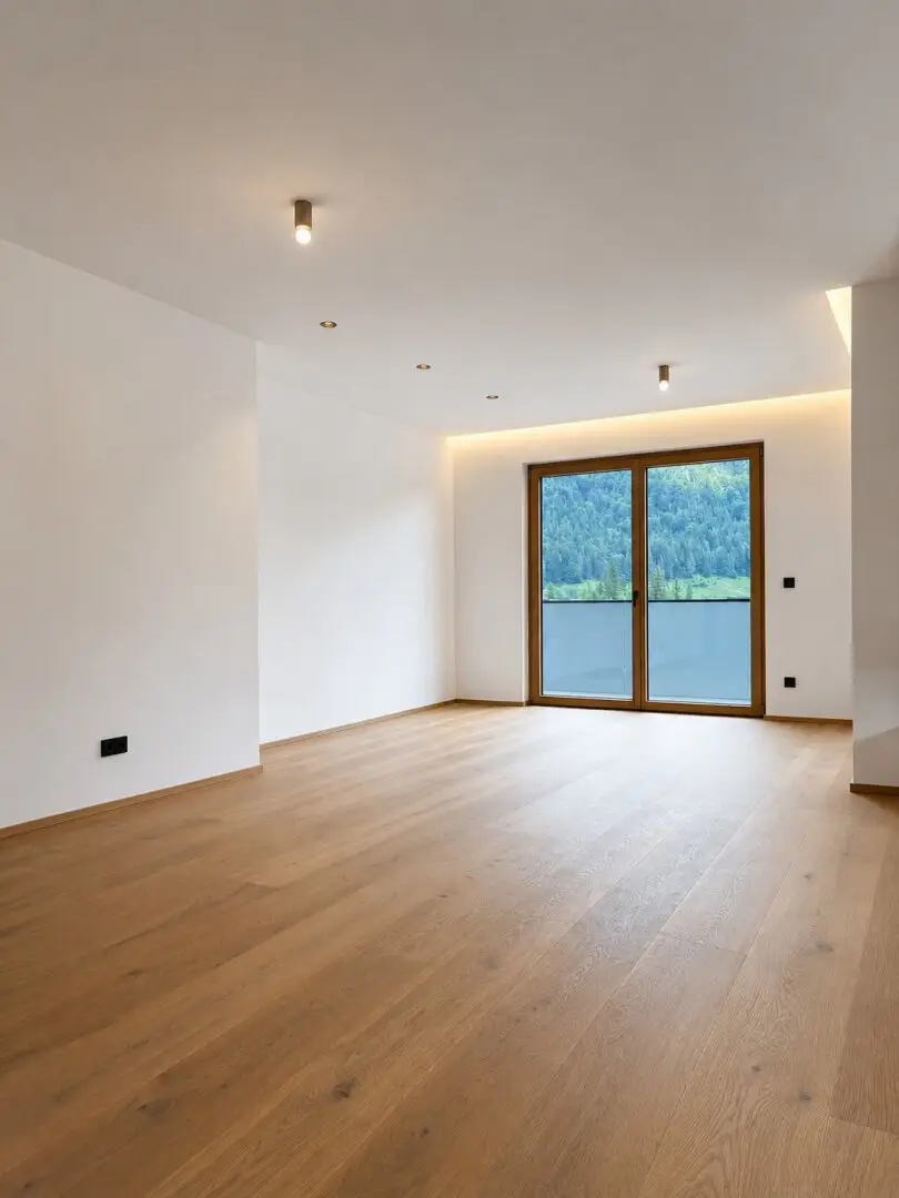 New build apartment with balcony and mountain view