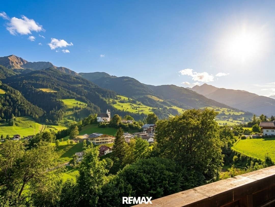 Maisonettewohnung mit sonnigem Balkon und Bergblick