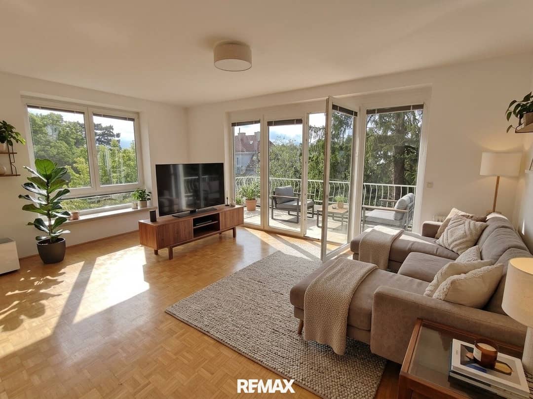 Familienwohnung mit Balkon und großer Dachterrasse
