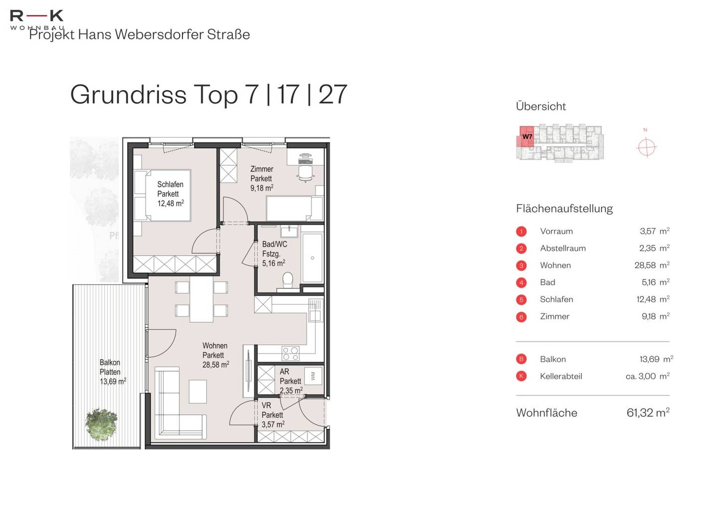 New build apartment with balcony and underground parking in Salzburg