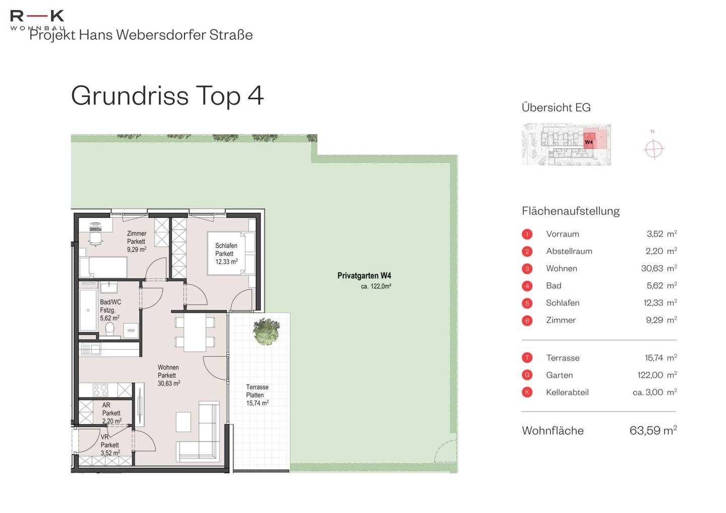 Ground floor apartment with terrace and garden in Salzburg Süd