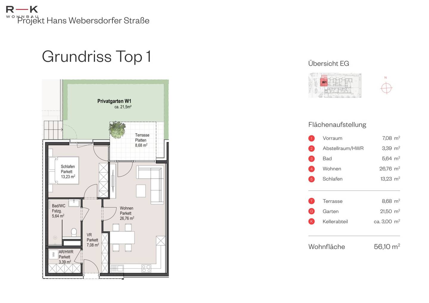Ground floor apartment with terrace and garden in Salzburg South