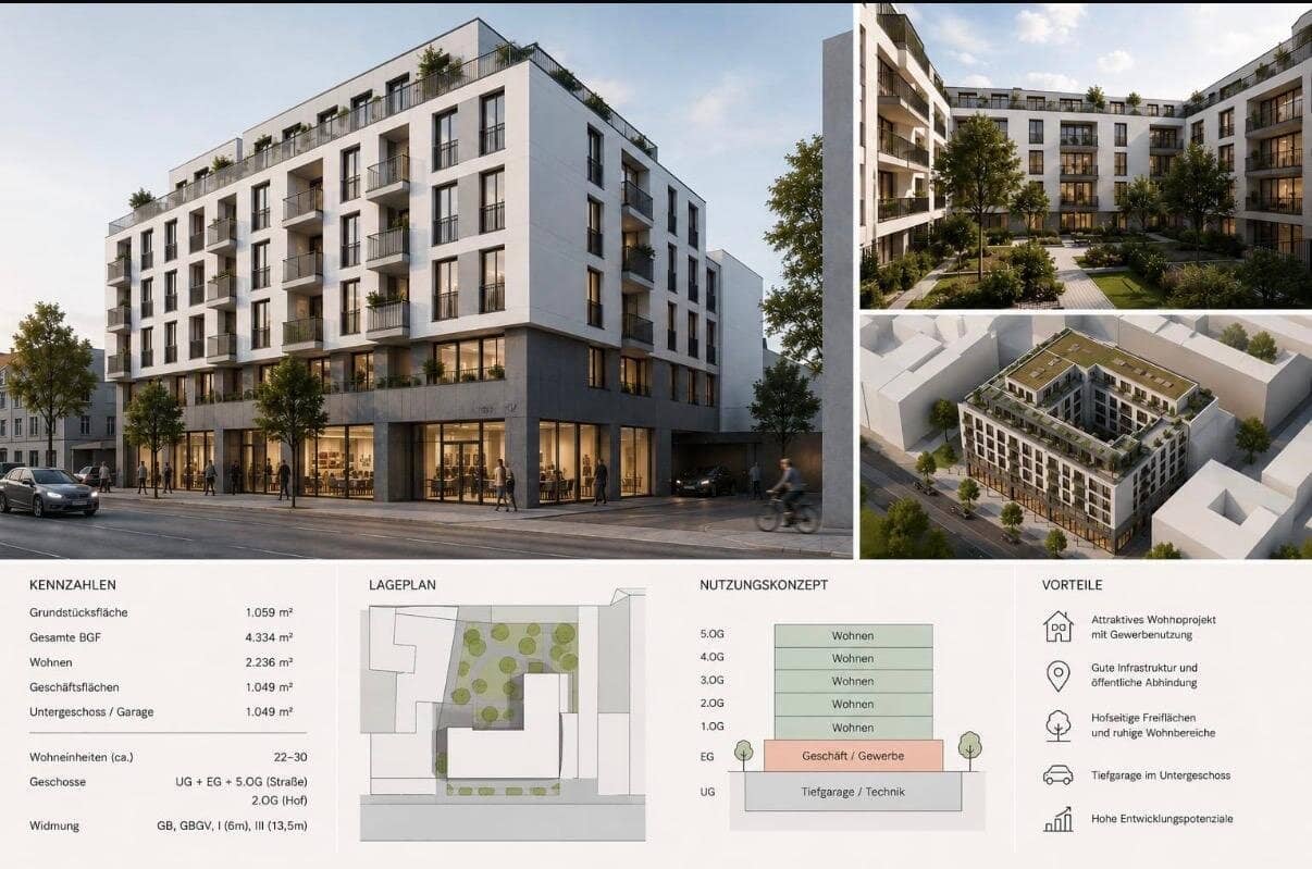 Development plot with high residential potential in Vienna Floridsdorf