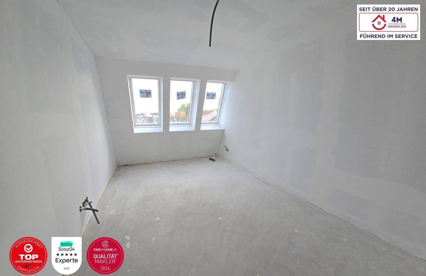 Exklusive 3-Zimmer-Dachgeschosswohnung mit Terrasse und 36m² Dachterrasse im Erstbezug!