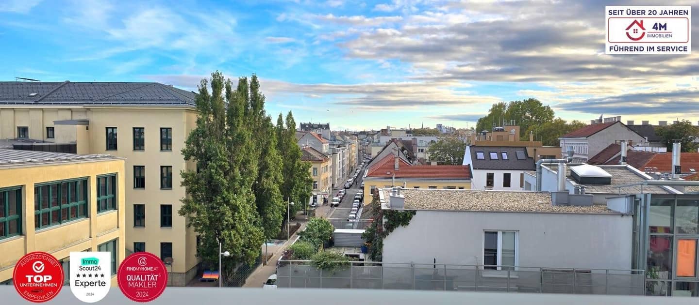 Exklusive 3-Zimmer-Dachgeschosswohnung mit Terrasse und 36m² Dachterrasse im Erstbezug!