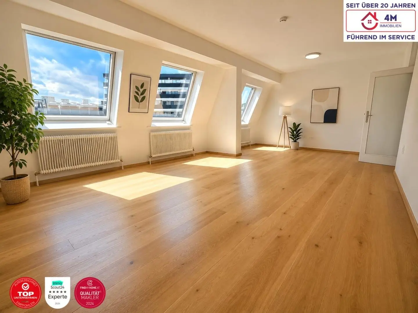 Light-Flooded Penthouse Apartment with Garage and EV Charging