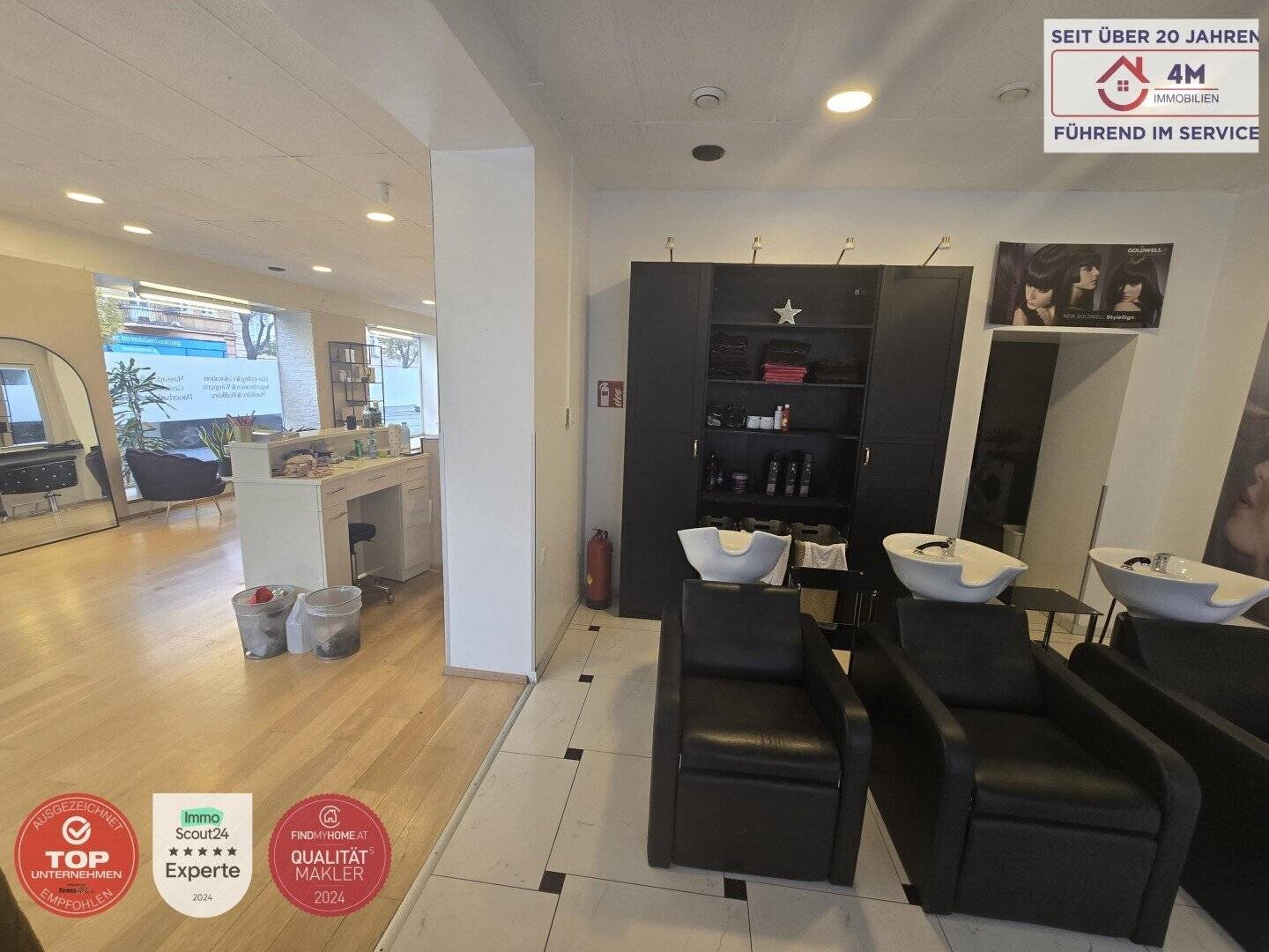 Bright commercial space with modern fitted kitchen