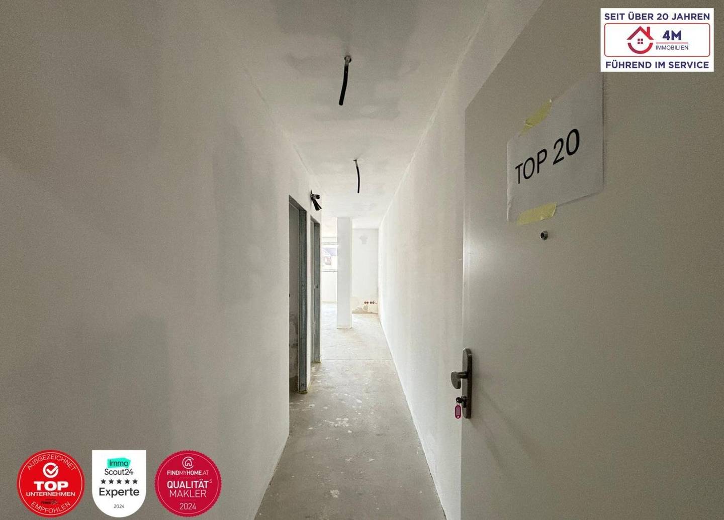 Prime first occupancy in the new building! Perfectly laid-out 2-room apartment with 54.40 m² on the 4th floor with elevator
