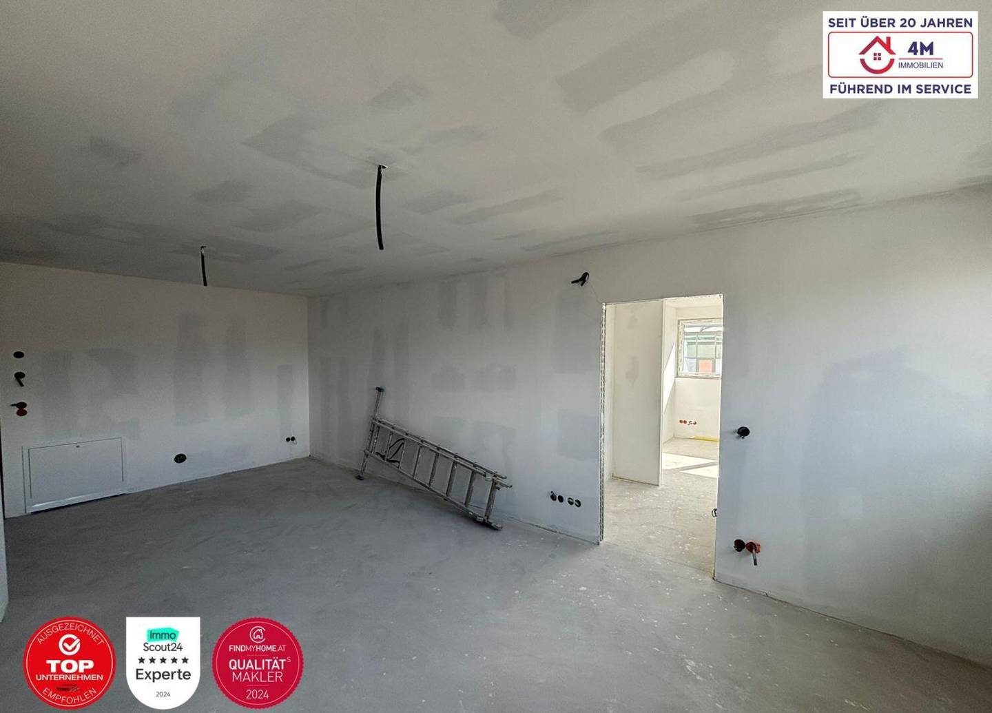 Prime first occupancy in the new building! Perfectly laid-out 2-room apartment with 54.40 m² on the 4th floor with elevator