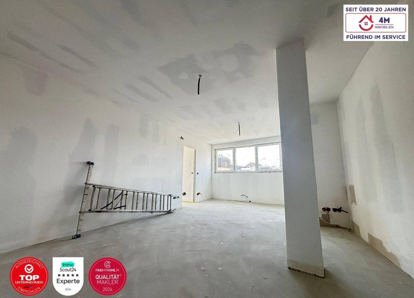 Prime first occupancy in the new building! Perfectly laid-out 2-room apartment with 54.40 m² on the 4th floor with elevator