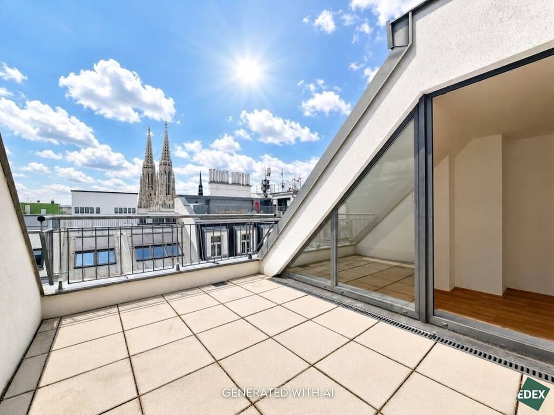 Helle Maisonettewohnung mit Terrasse und Klimaanlage nahe Schottentor