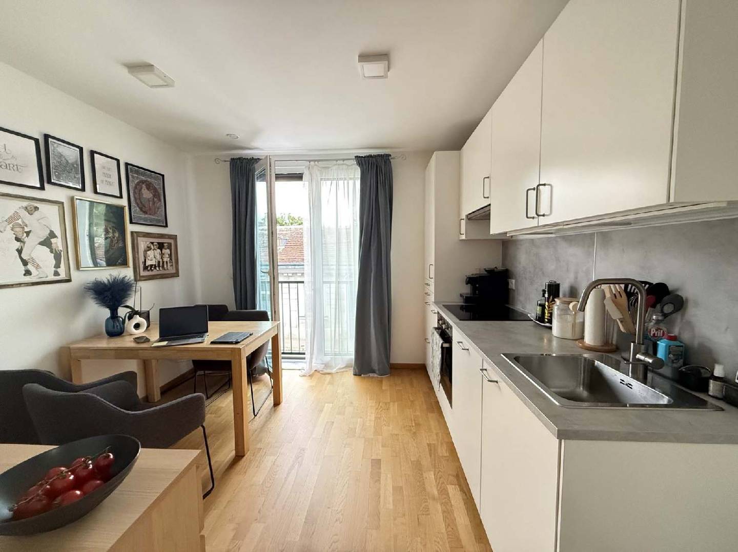 Barrierefreie Neubauwohnung mit Fußbodenkühlung und Parkett