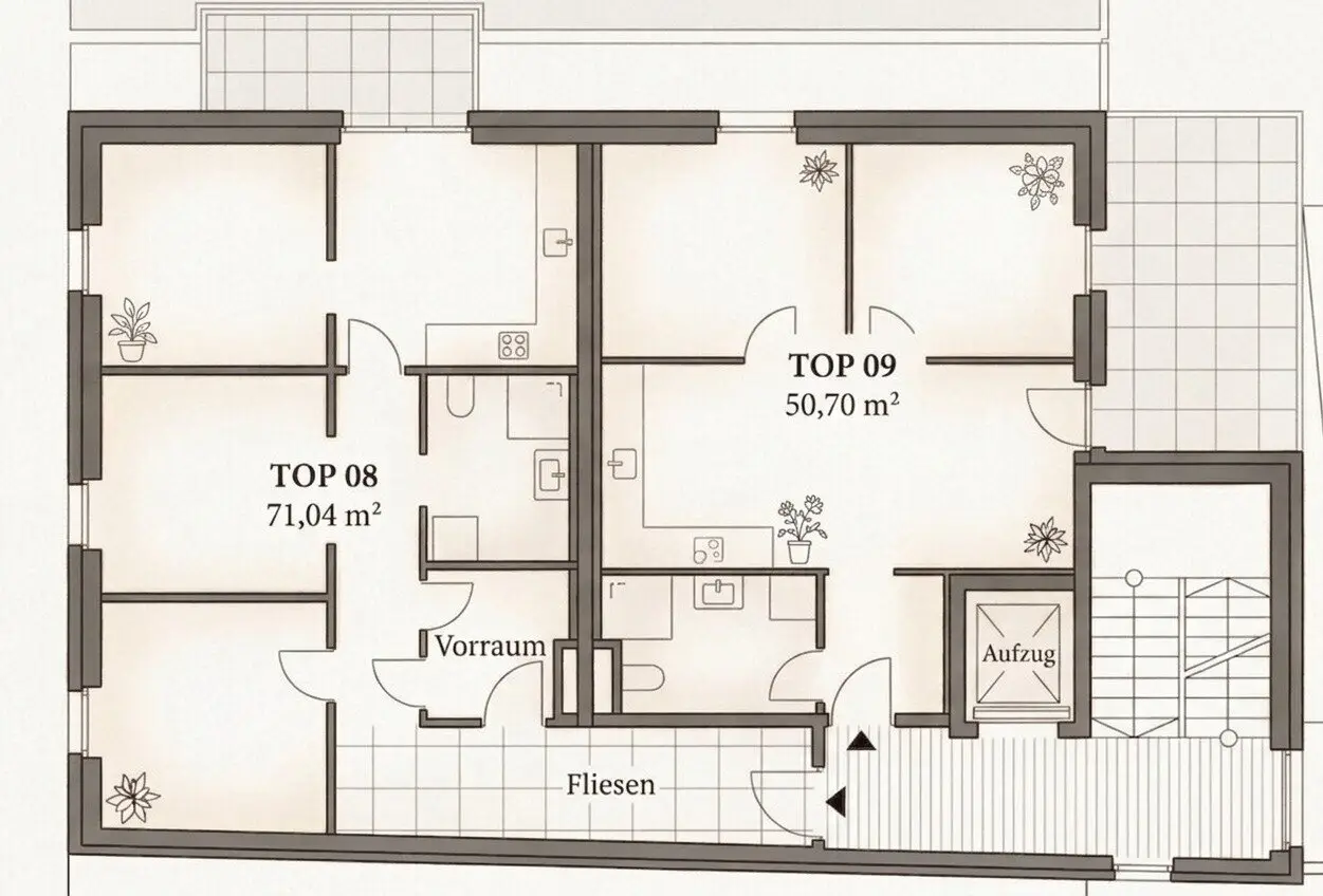 Neubauwohnung in Graz mit Balkon und Lift