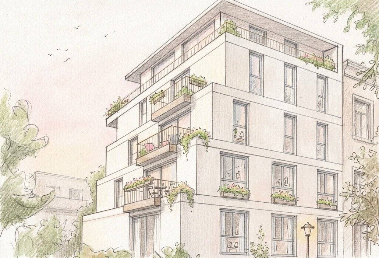 New build apartment in Graz with balcony and lift