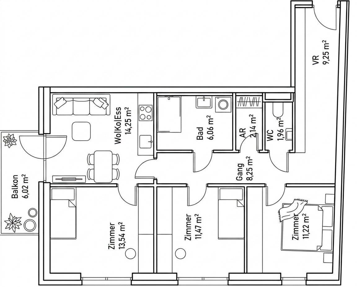 New build apartment with balcony and elevator near Augarten