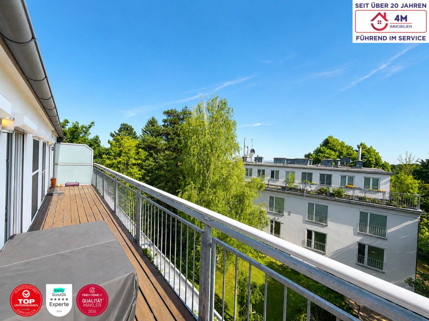 Light-Flooded Apartment with Sunny Terrace and Green View