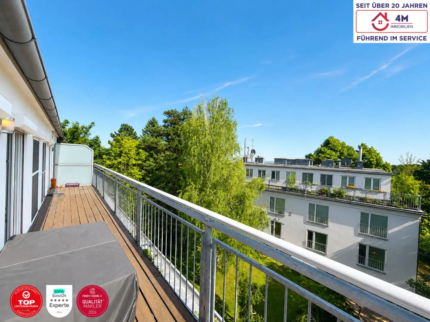 Light-Flooded Apartment with Sunny Terrace and Green View