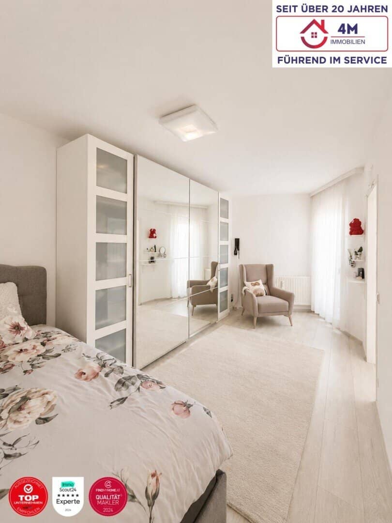 Ruhige 3 Zimmer Wohnung mit Loggia in Hoflage