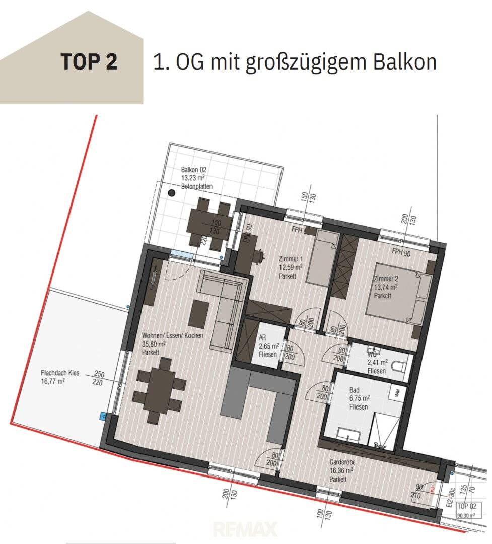 Neubauwohnung mit Balkon und Garten in zentraler Lage
