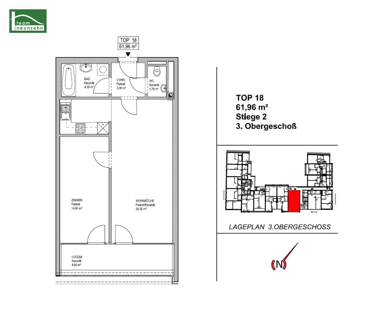 Bright apartment with loggia near the Danube
