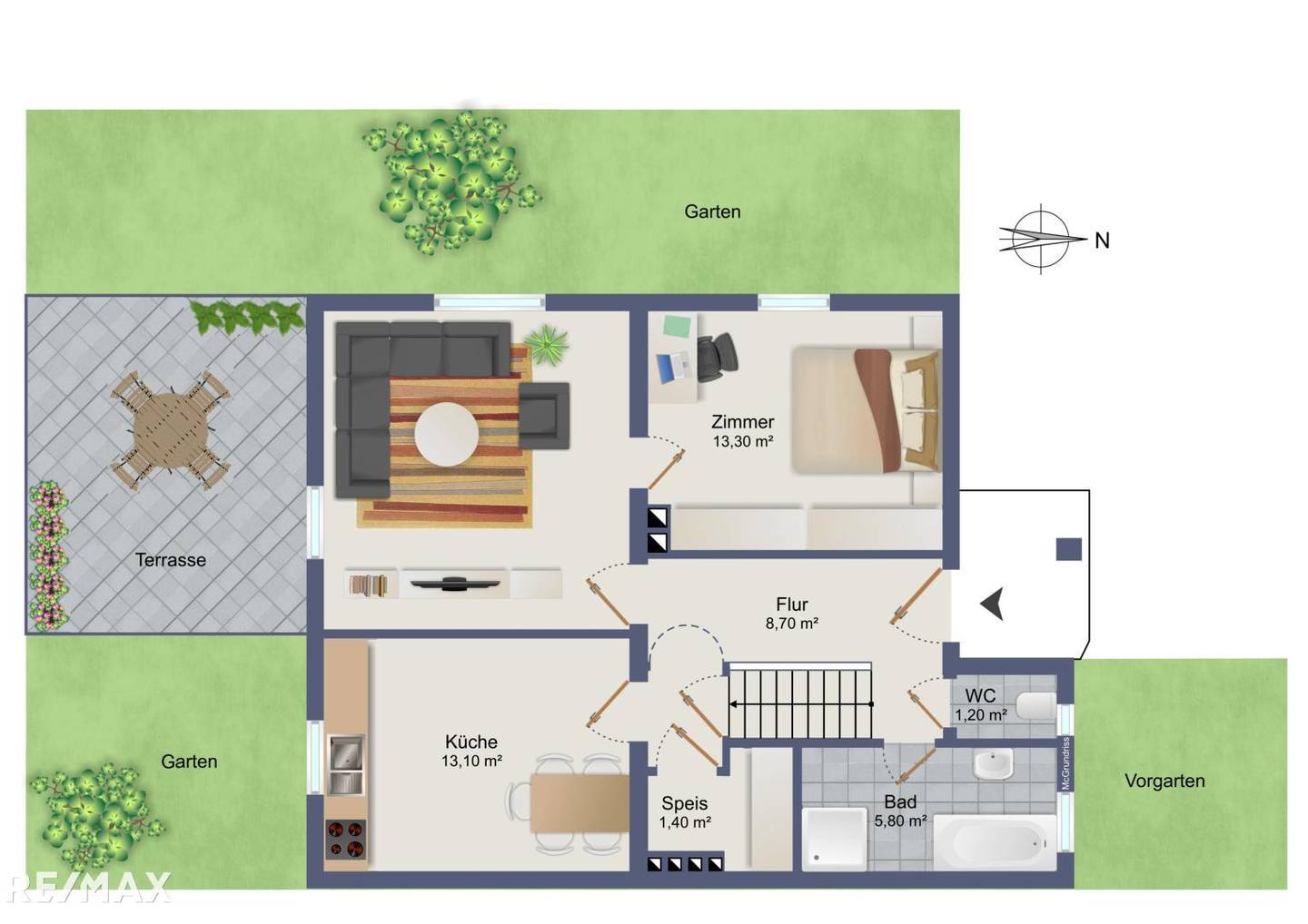 Doppelhaushälfte mit Garten und Terrasse in Graz