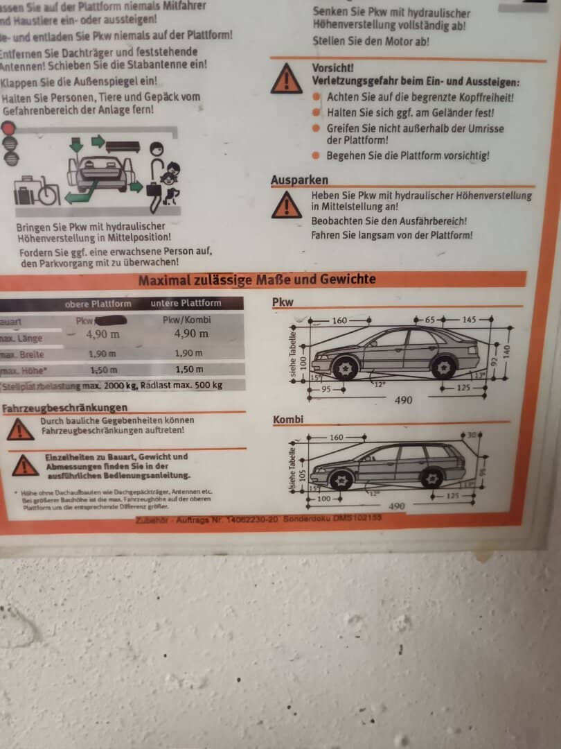 Duplex Stellplatz in Tiefgarage mit Hebebühne nahe U3 Ottakring