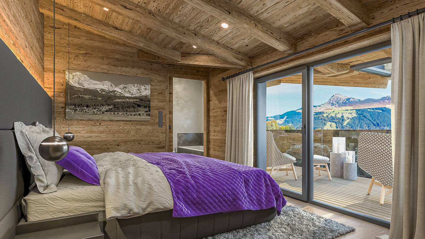 Penthouse mit Wellnessbereich und Blick auf den Wilden Kaiser
