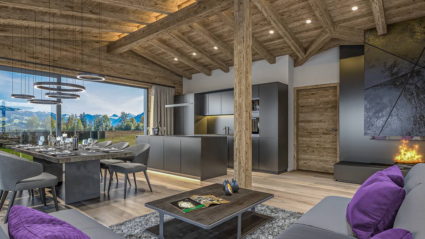 Penthouse mit Wellnessbereich und Blick auf den Wilden Kaiser
