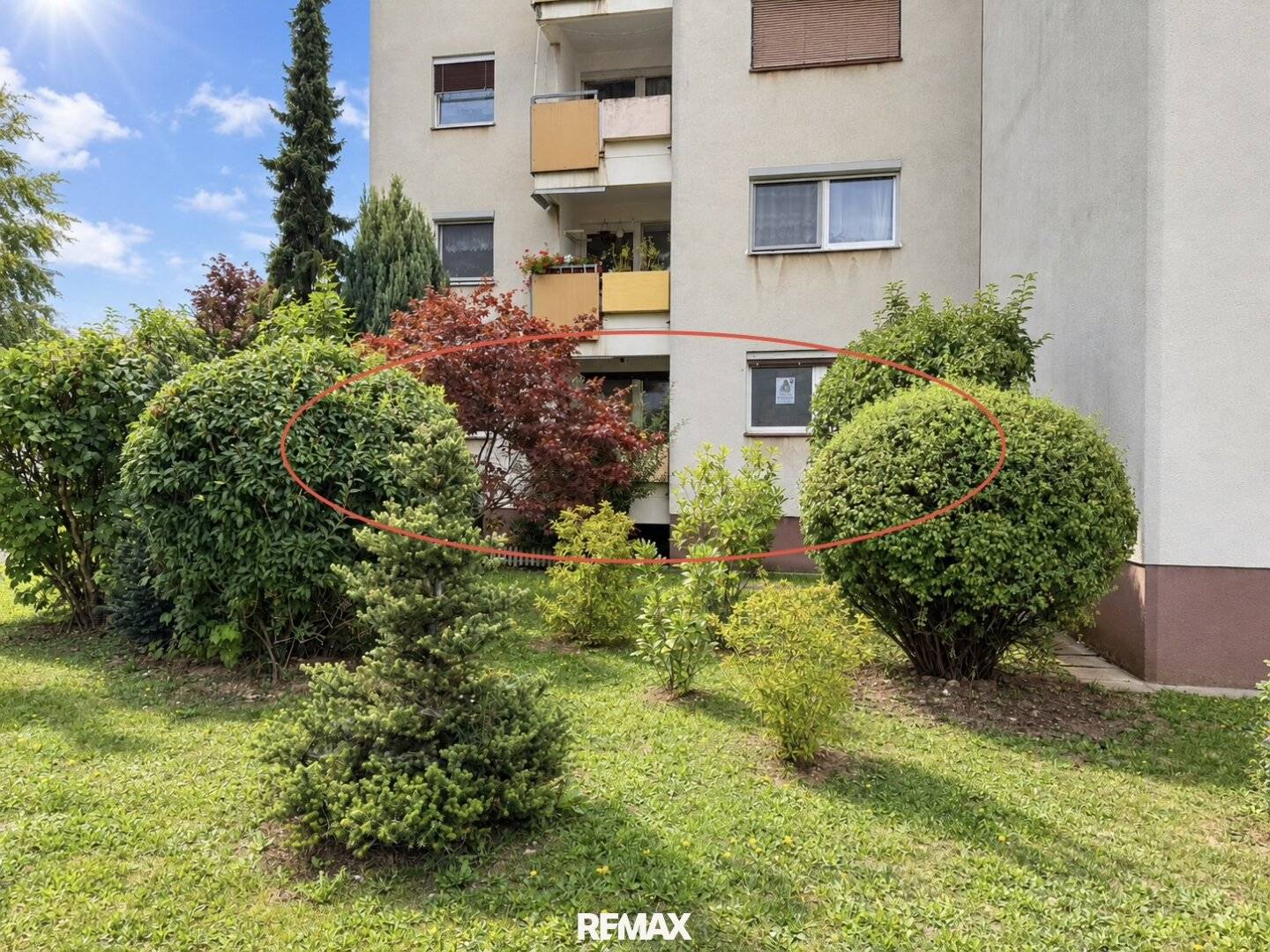 Ground floor apartment with loggia and sauna in quiet location