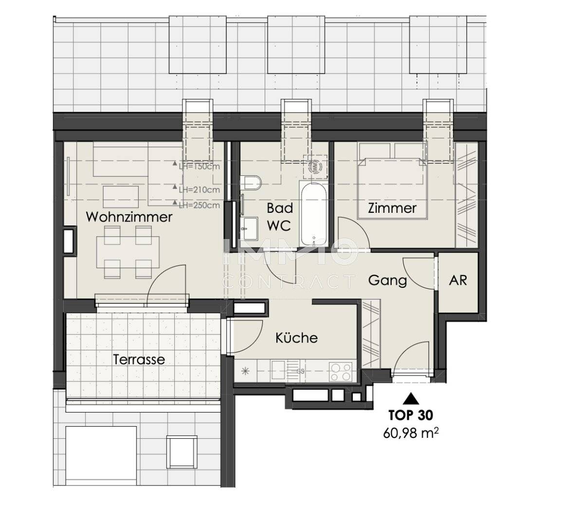 Dachgeschosswohnung mit sonniger Terrasse nahe Schönbrunn