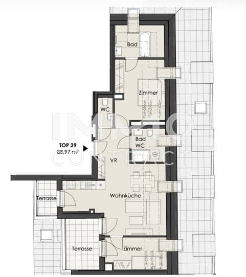 Penthouse Apartment with Spacious West Terrace near Schönbrunn