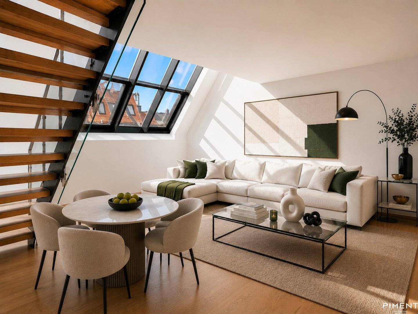 Bright attic apartment with terrace and views over Vienna