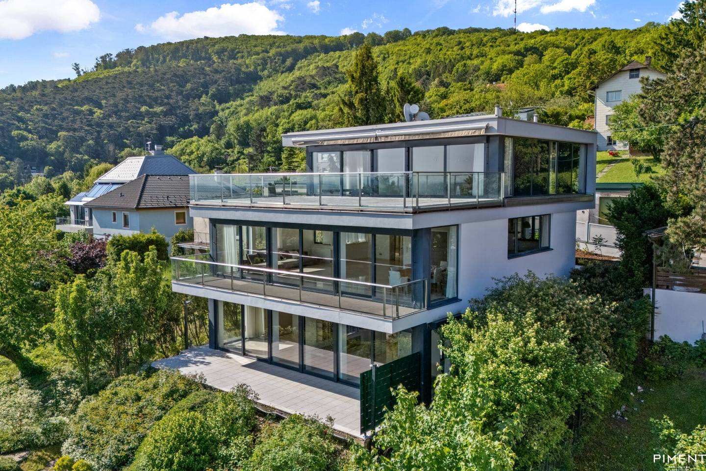 Einfamilienhaus mit Garten und Panorama am Leopoldsberg