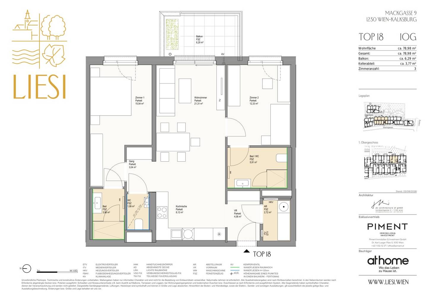 Wohnung mit Balkon und Aufzug in Kalksburg