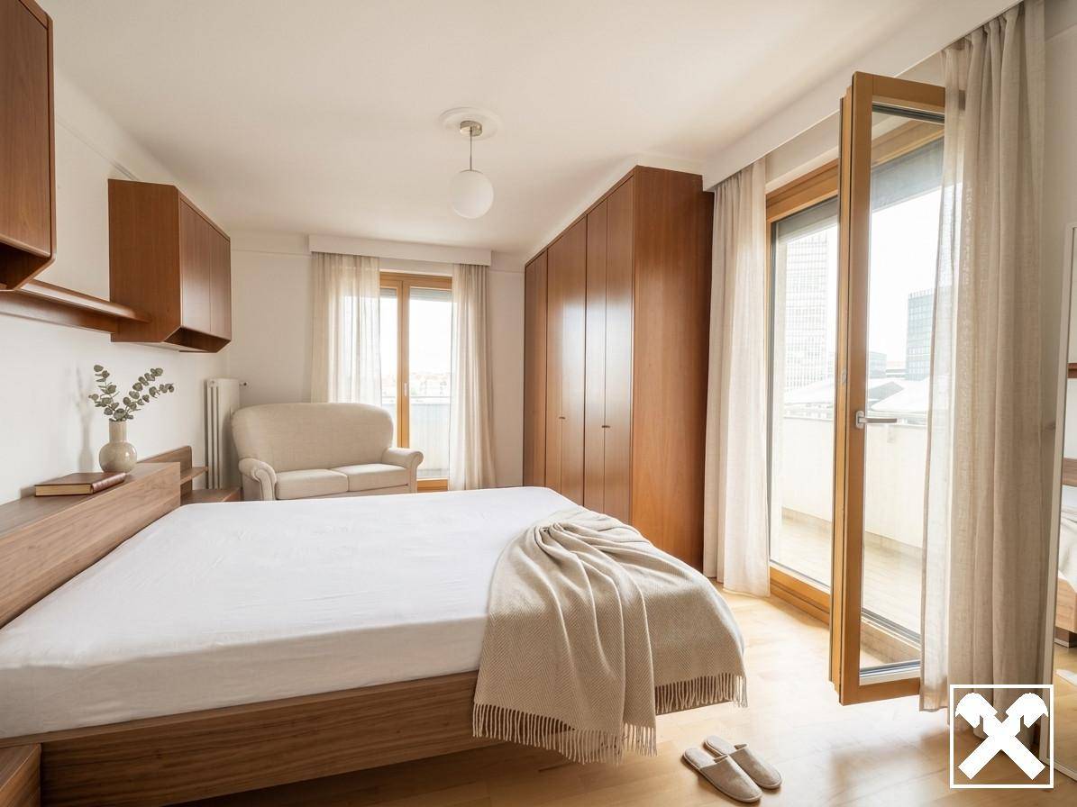 Apartment with Balcony Loggia and Distant View