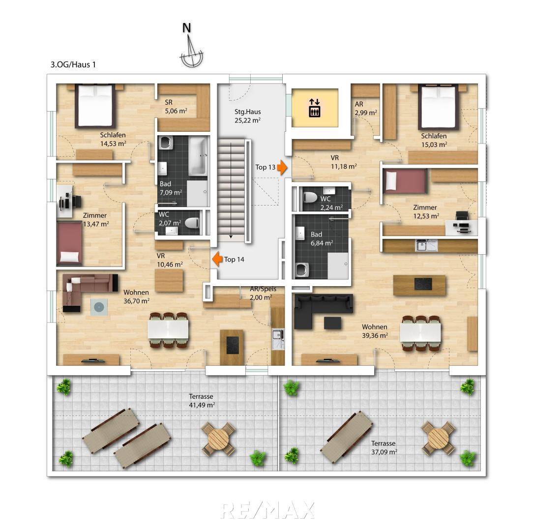 Wohnung mit Dachterrasse und Tiefgarage