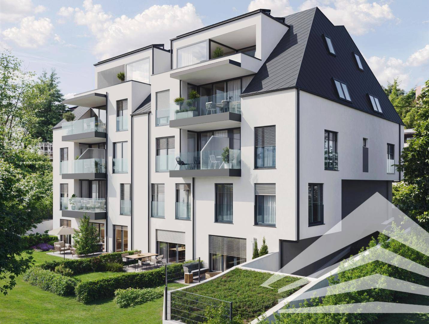 Gartenwohnung mit Schlossblick und Dachterrasse in Linz